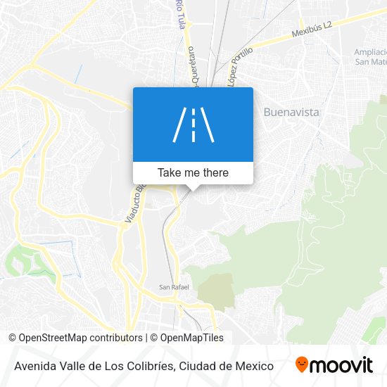 Mapa de Avenida Valle de Los Colibríes