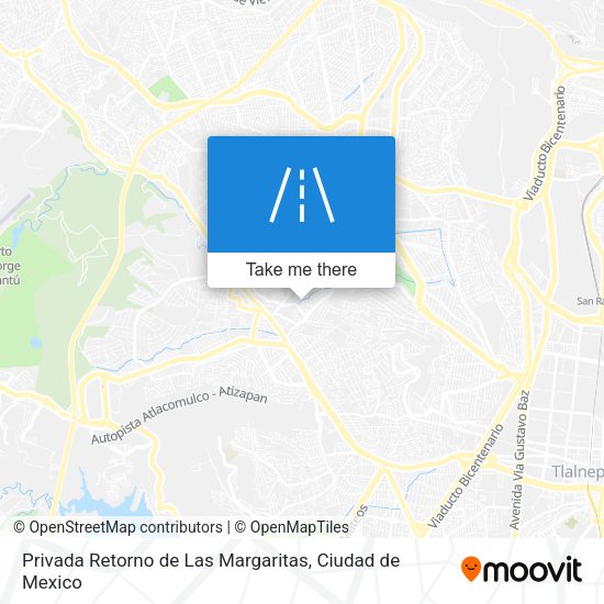Privada Retorno de Las Margaritas map
