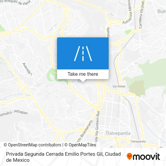 Privada Segunda Cerrada Emilio Portes Gil map