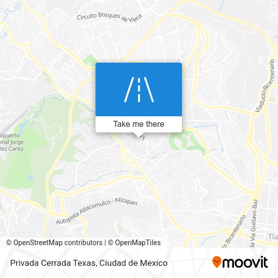 Mapa de Privada Cerrada Texas