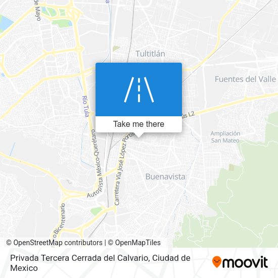 Mapa de Privada Tercera Cerrada del Calvario