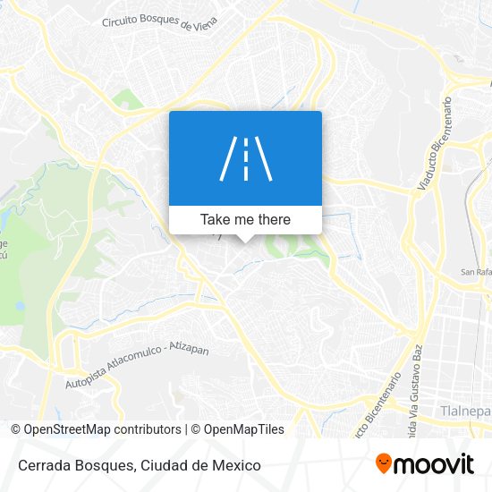 Cerrada Bosques map