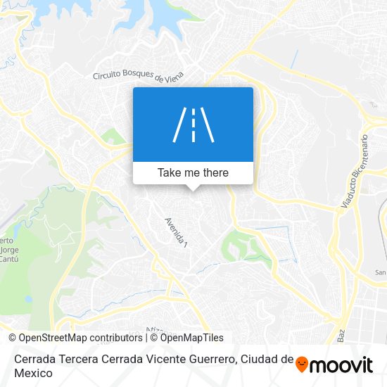 Cerrada Tercera Cerrada Vicente Guerrero map