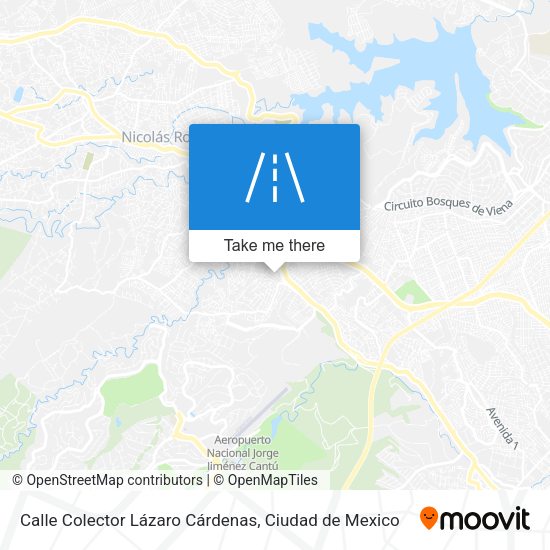 Mapa de Calle Colector Lázaro Cárdenas