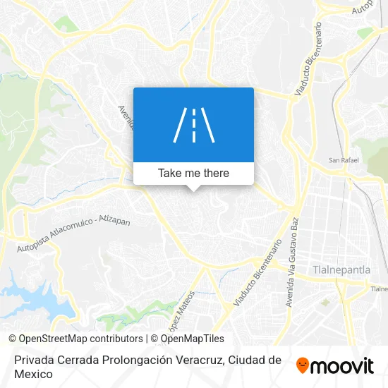 Privada Cerrada Prolongación Veracruz map