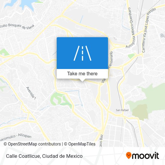 Calle Coatlicue map