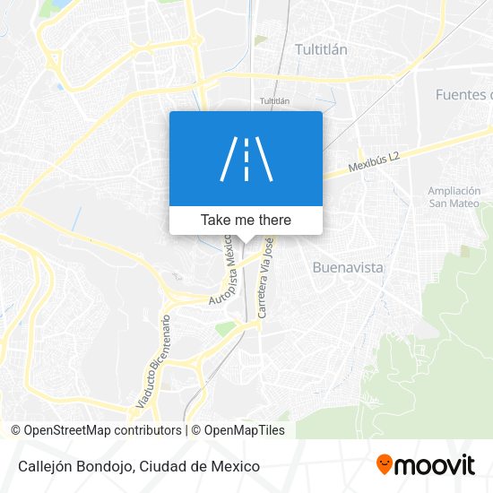 Callejón Bondojo map