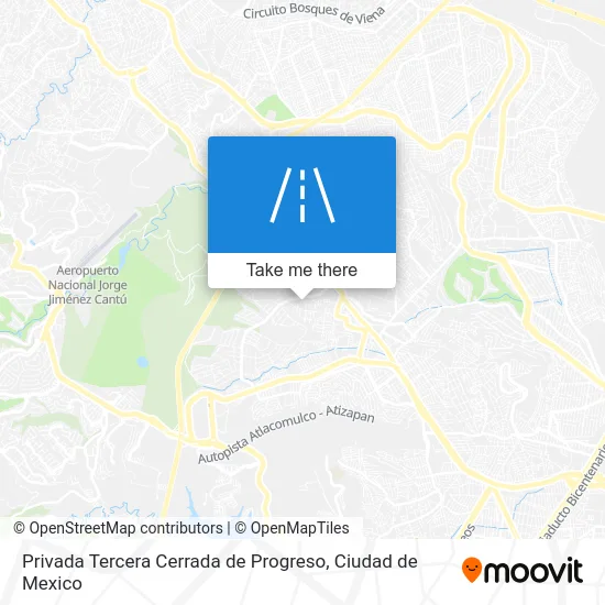Privada Tercera Cerrada de Progreso map