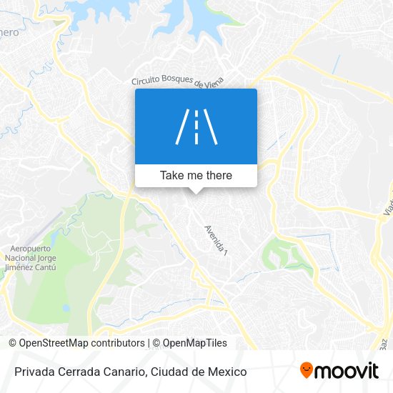 Privada Cerrada Canario map