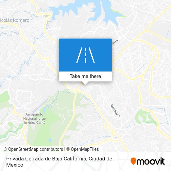 Mapa de Privada Cerrada de Baja California
