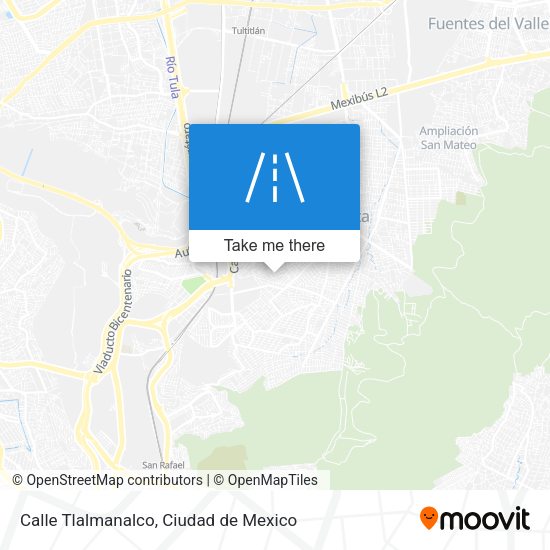 Calle Tlalmanalco map