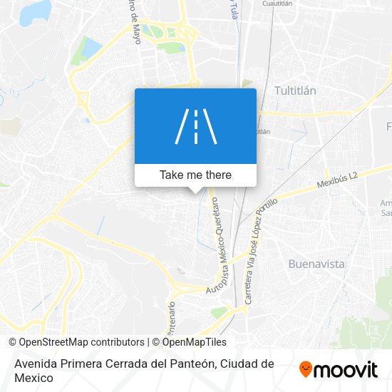 Mapa de Avenida Primera Cerrada del Panteón