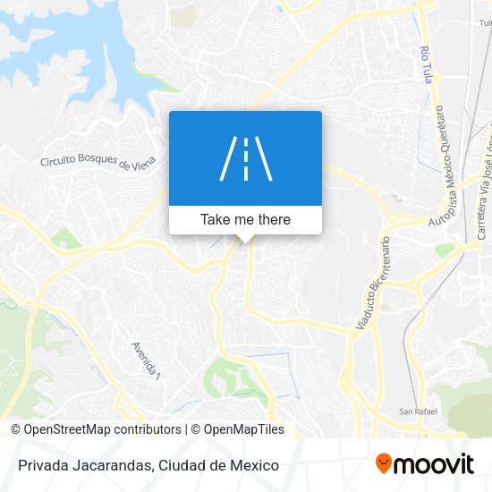 Privada Jacarandas map