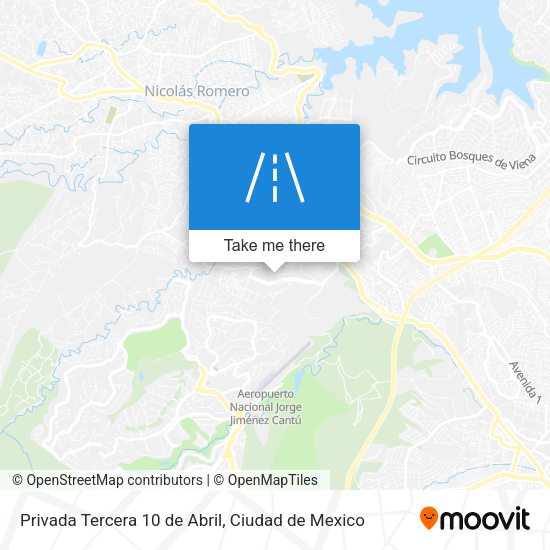 Mapa de Privada Tercera 10 de Abril