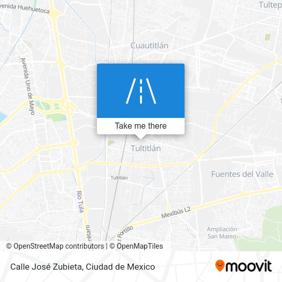 Mapa de Calle José Zubieta
