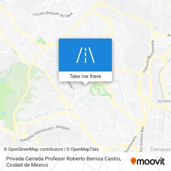 Mapa de Privada Cerrada Profesor Roberto Barrios Castro