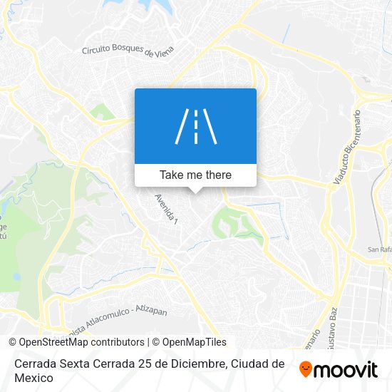 Mapa de Cerrada Sexta Cerrada 25 de Diciembre