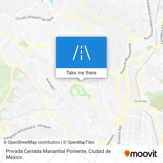 Privada Cerrada Manantial Poniente map