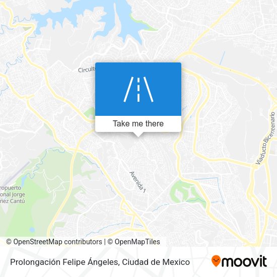 Prolongación Felipe Ángeles map