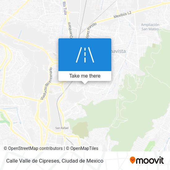Mapa de Calle Valle de Cipreses