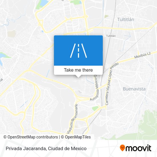 Privada Jacaranda map