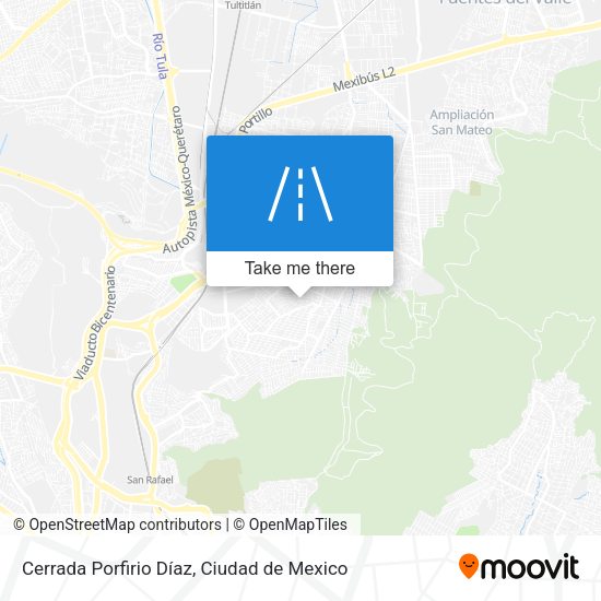 Cerrada Porfirio Díaz map