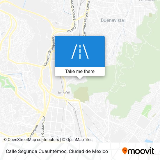 Mapa de Calle Segunda Cuauhtémoc