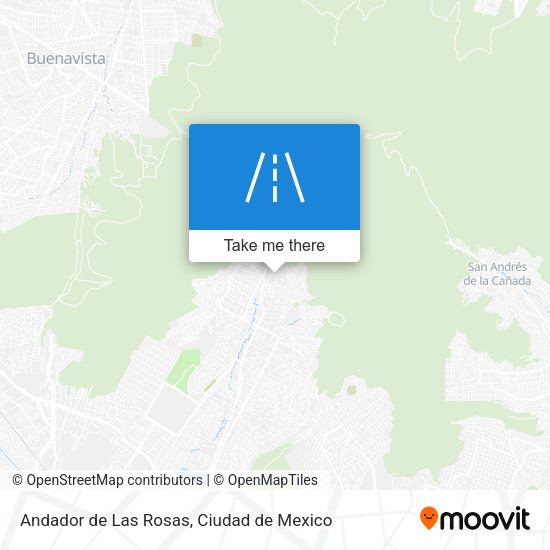 Andador de Las Rosas map