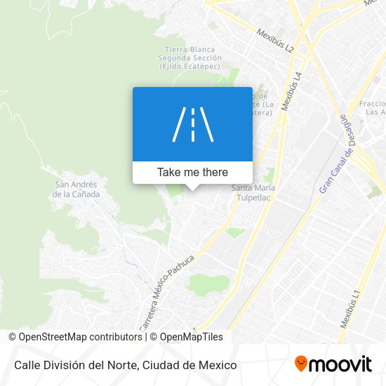 Calle División del Norte map