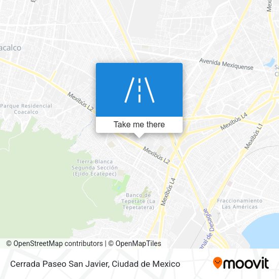 Mapa de Cerrada Paseo San Javier