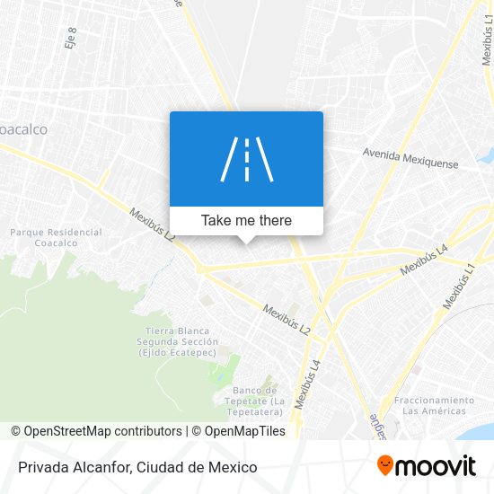 Privada Alcanfor map