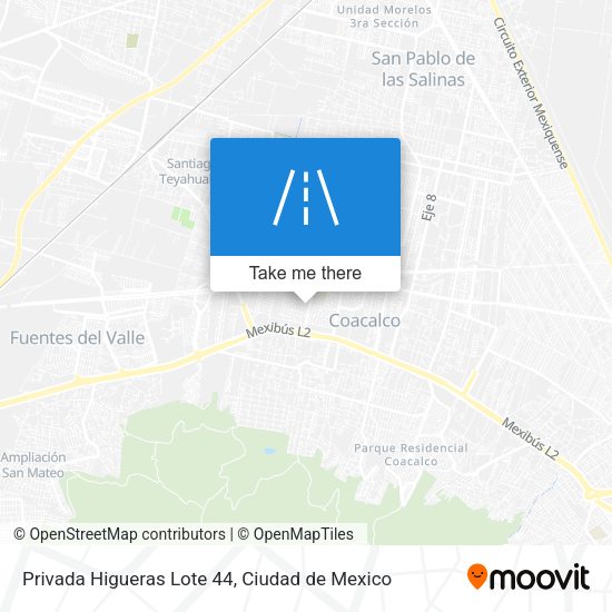 Mapa de Privada Higueras Lote 44