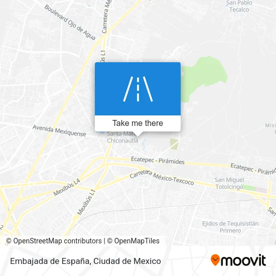 Mapa de Embajada de España
