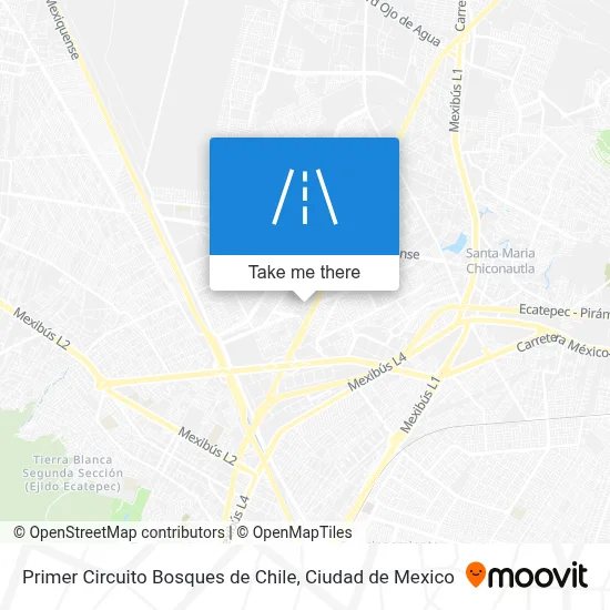 Primer Circuito Bosques de Chile map