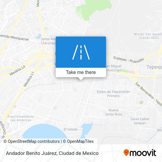 Andador Benito Juárez map