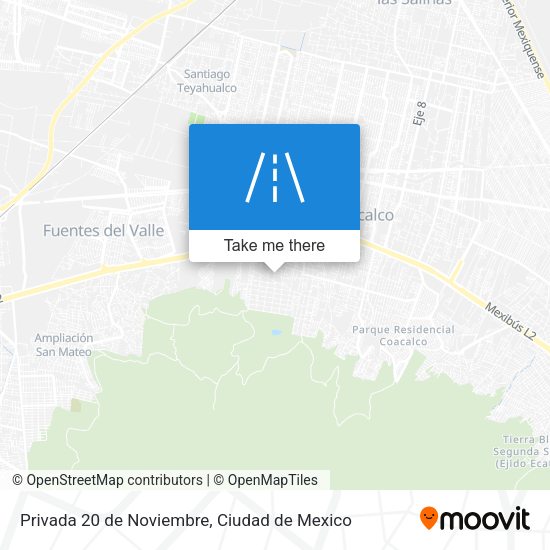 Privada 20 de Noviembre map
