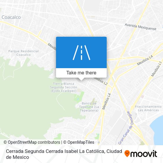 Mapa de Cerrada Segunda Cerrada Isabel La Católica