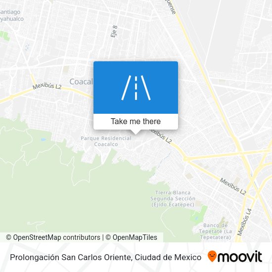 Mapa de Prolongación San Carlos Oriente