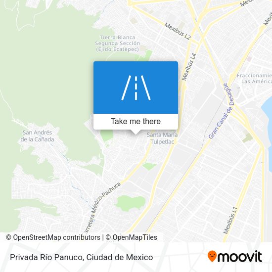 Privada Río Panuco map