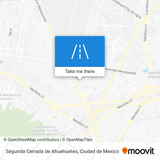Mapa de Segunda Cerrada de Ahuehuetes
