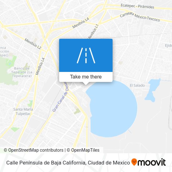 Calle Península de Baja California map