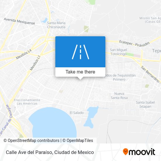 Mapa de Calle Ave del Paraíso
