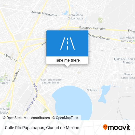 Mapa de Calle Río Papaloapan