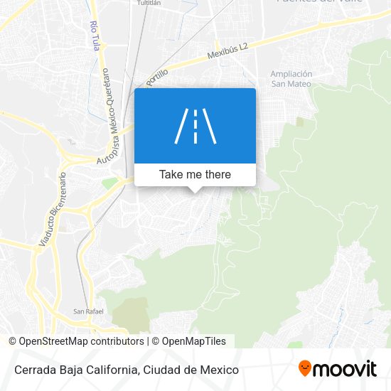 Mapa de Cerrada Baja California