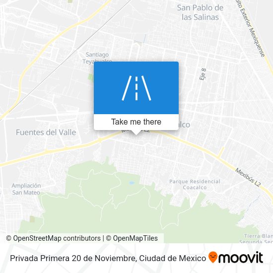 Privada Primera 20 de Noviembre map