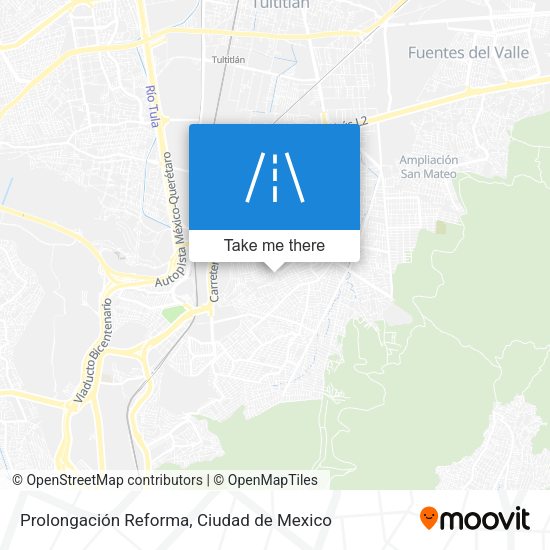 Prolongación Reforma map