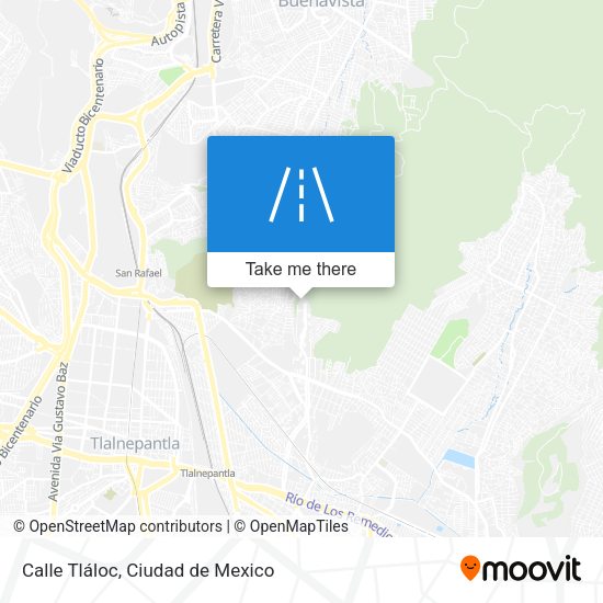 Calle Tláloc map