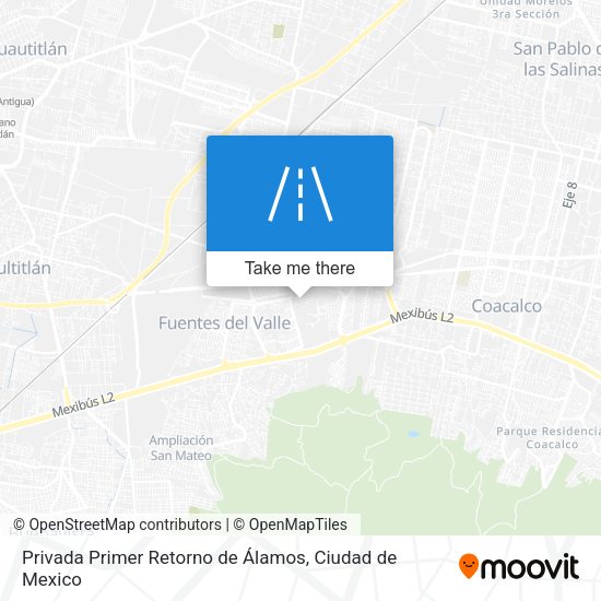 Privada Primer Retorno de Álamos map