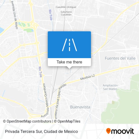 Privada Tercera Sur map