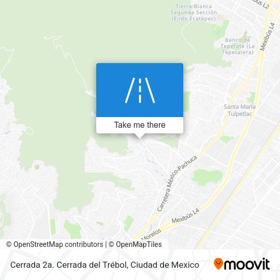 Mapa de Cerrada 2a. Cerrada del Trébol